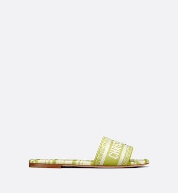 Dway Slide Lime Check'n'Dior Embroidered Cotton | DIOR | Dior Beauty (US)