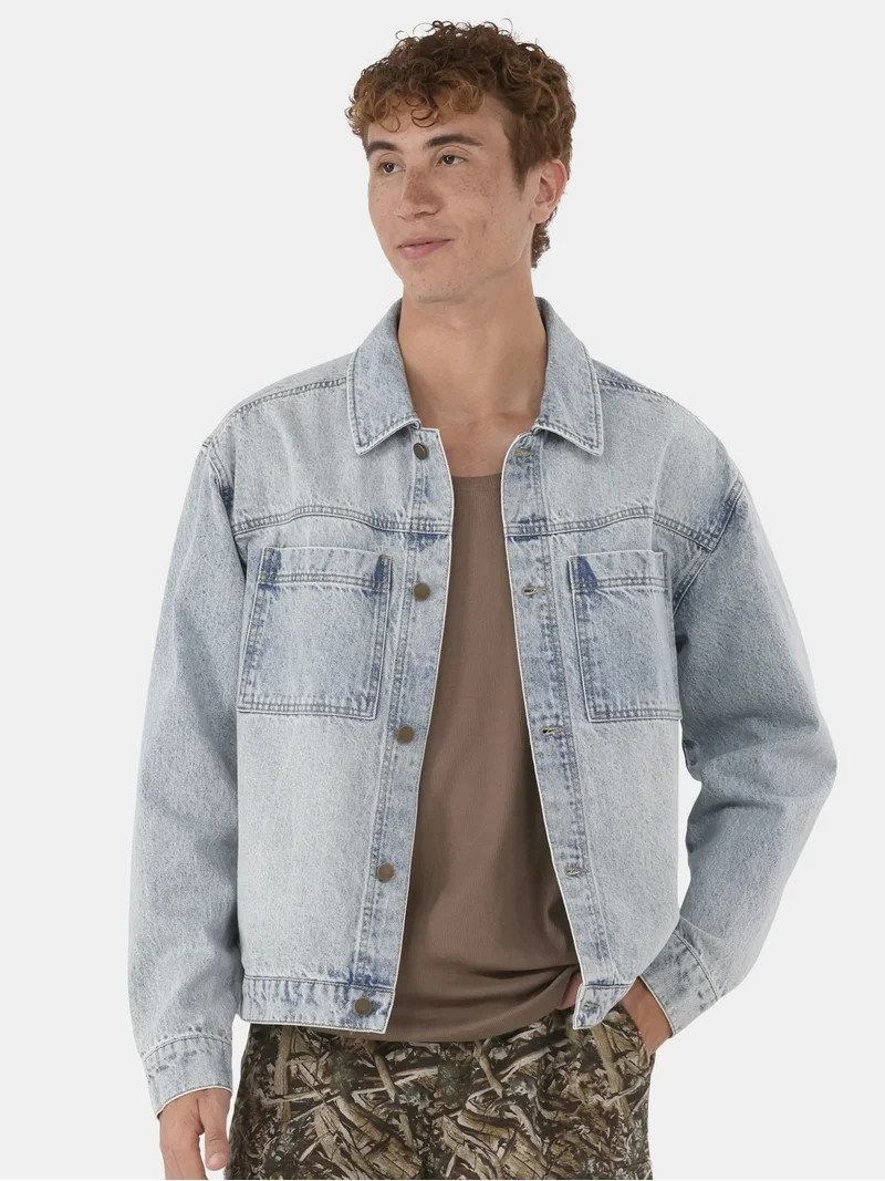 No Boundaries Men's & Big Men's Utility Jacket, Sizes S-3XL | Walmart (US)