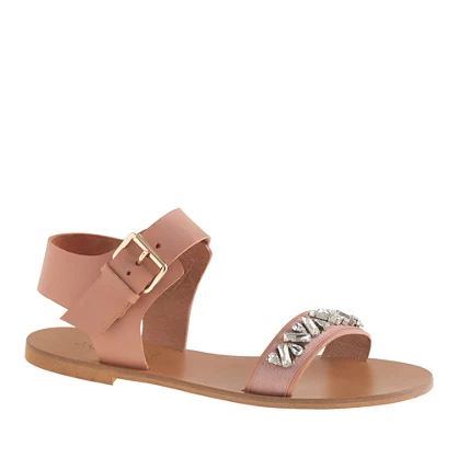 Ankle-strap jeweled sandals | J.Crew US