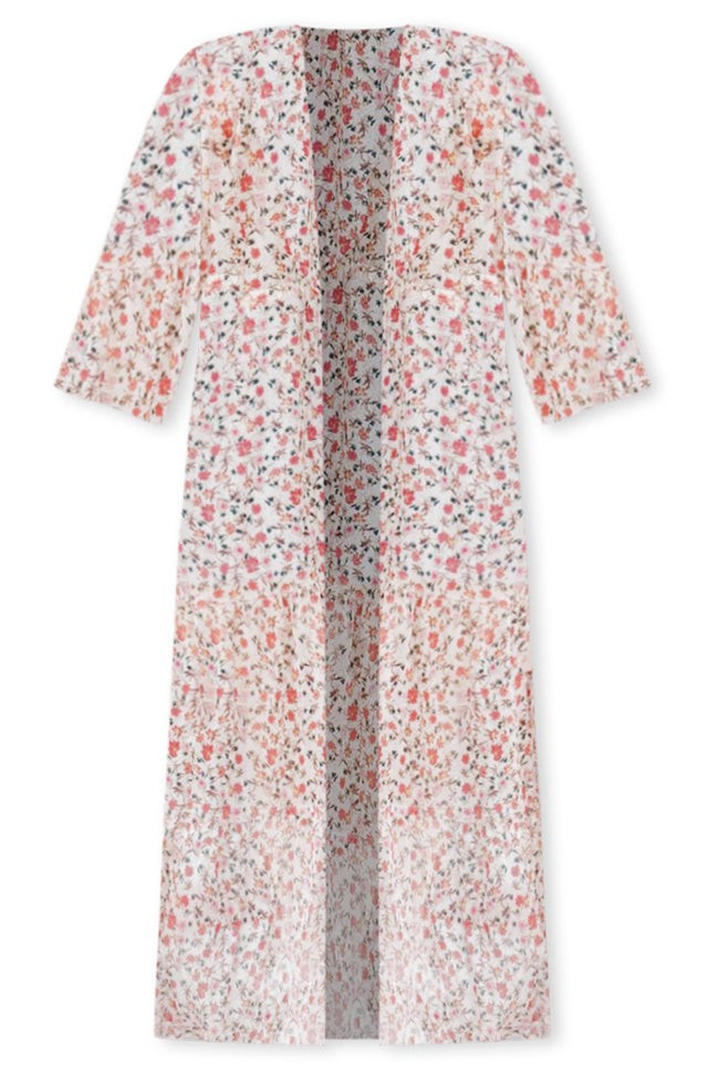 Hang Onto You Multicolor Chiffon Duster Kimono | Pink Lily