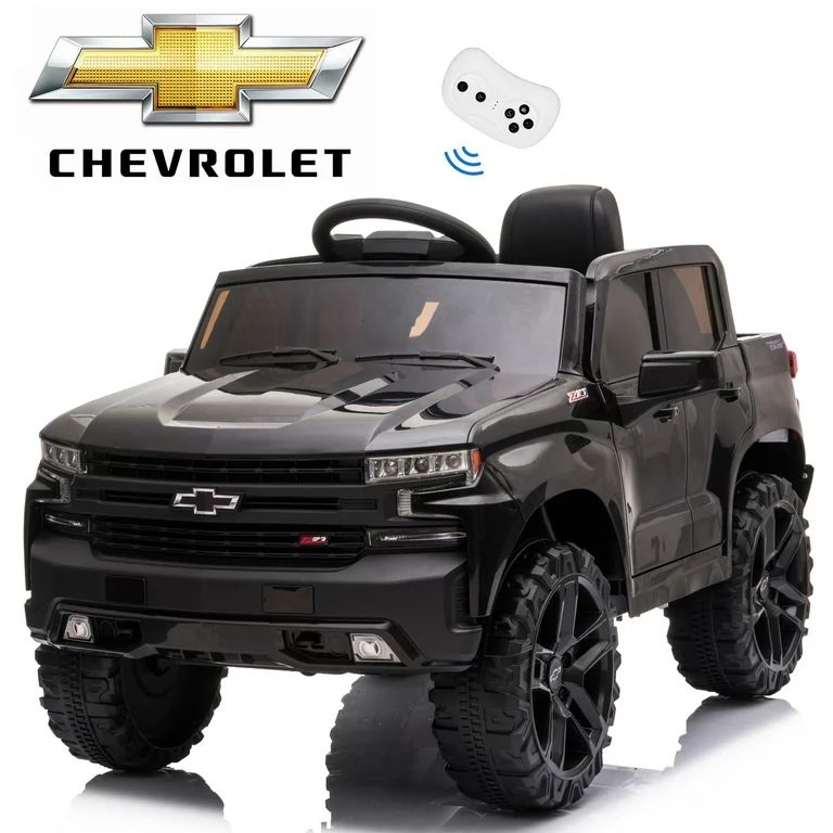 uhomepro Black 12 V Chevrolet Silverado Powered Ride-On with Remote Control | Walmart (US)