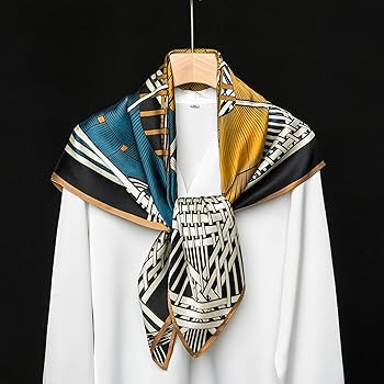 100% Pure Mulberry Silk Scarf 35" Large Square Lightweight Headscarf –Women’s Hair Wraps The ... | Amazon (US)