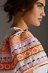 Dolan Embroidered-Sleeve Twist Top | Anthropologie (US)