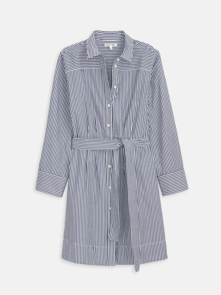 Naomi Striped Shirtdress In Cotton Poplin | Alex Mill