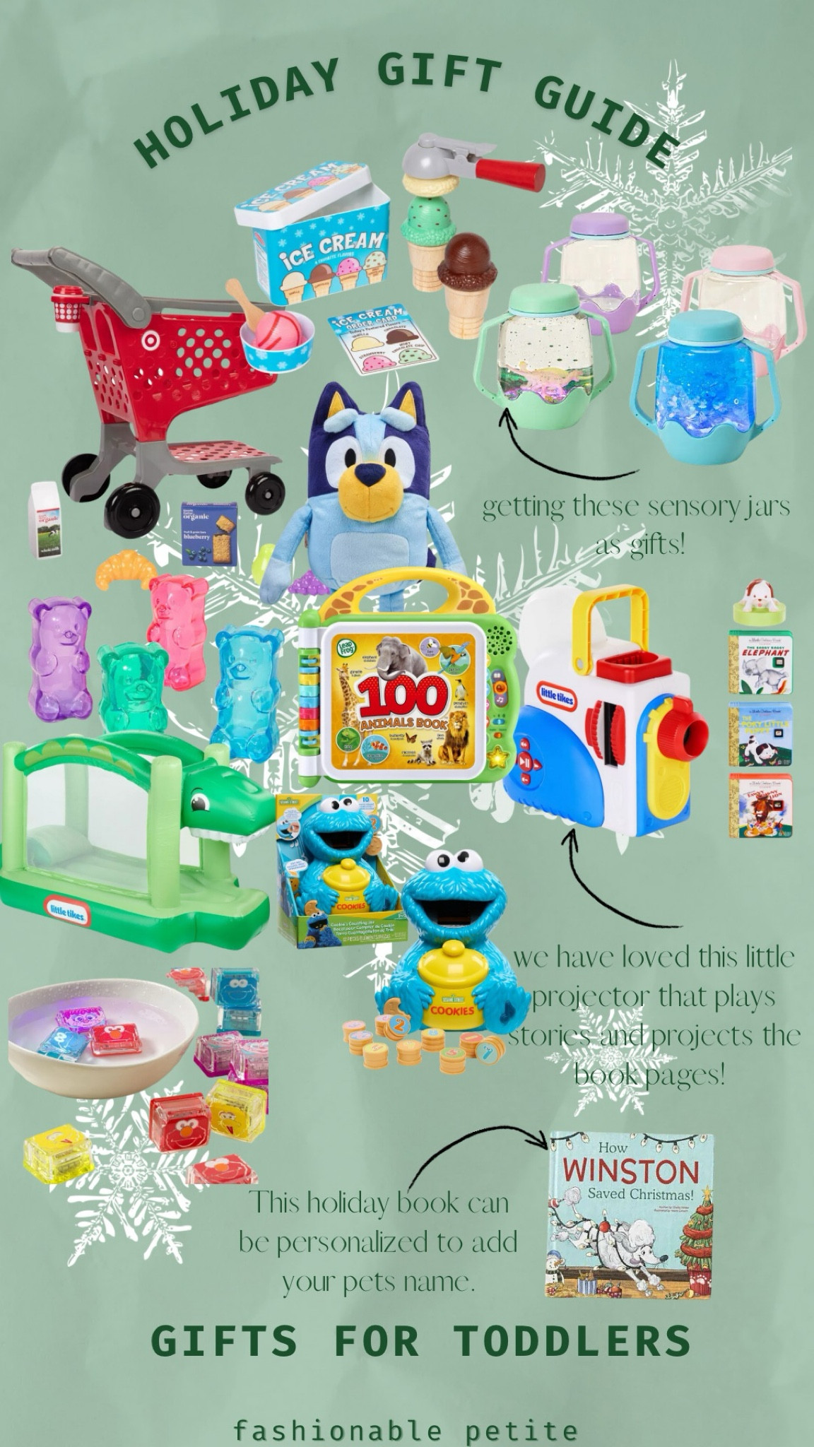 Gifts guide for toddlers and small kids! We love the dream machine projector and I’m gifting these sensory jars. Toddler toys, Christmas gifts, kids toys, toddler gifts, gift guide, Santa gifts 

#LTKHoliday #LTKGiftGuide #LTKKids