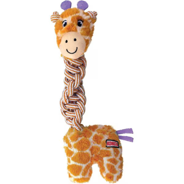 KONG Knots Twists Giraffe Squeaky Dog Plush Toy, Tan, Medium/Large | Chewy.com