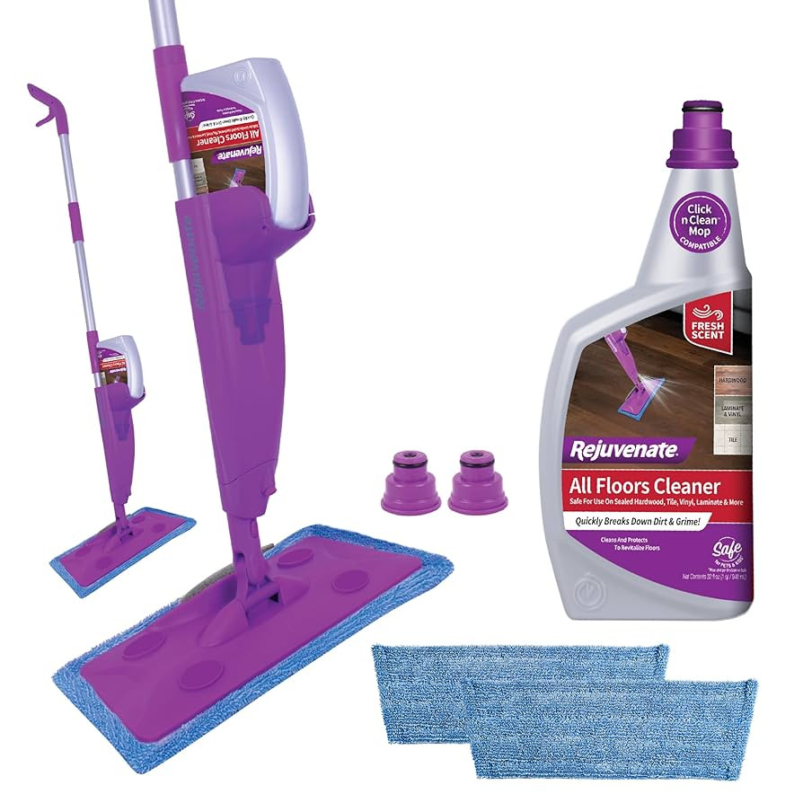 Rejuvenate Click N Clean Multi-Surface Spray Mop All-in-One Kit Cleans and Revitalizes Floors, 1 ... | Amazon (US)