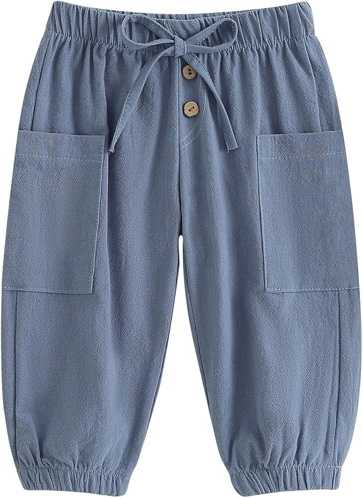 Toddler Baby Boy Girl Cotton Joggers Pants Hippie Harem Pants Cargo Infant Sweatpants Sweat Long ... | Amazon (US)