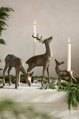 Deer Metal Taper Holder | Anthropologie (US)