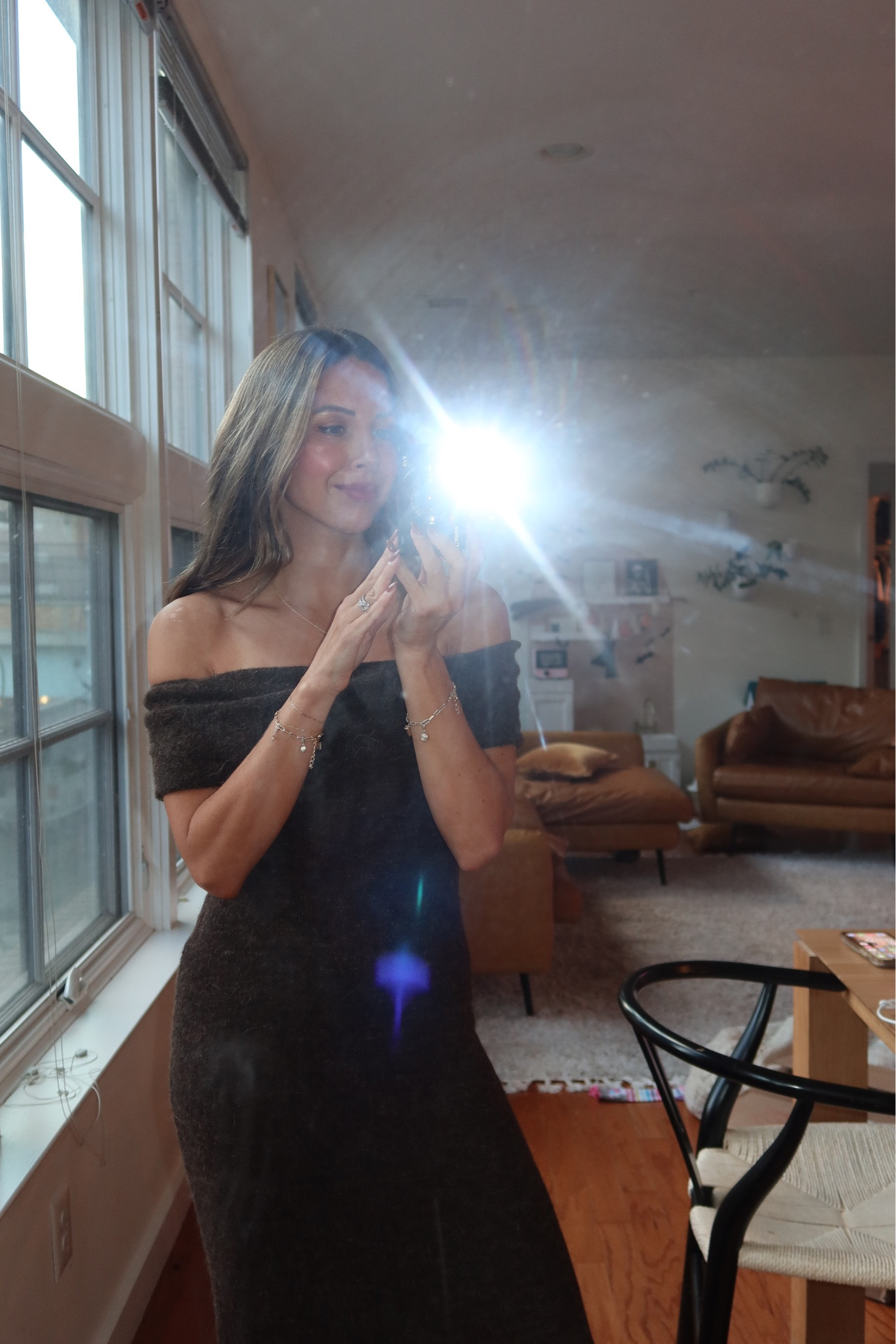 Cozy sweater dress season 🤎