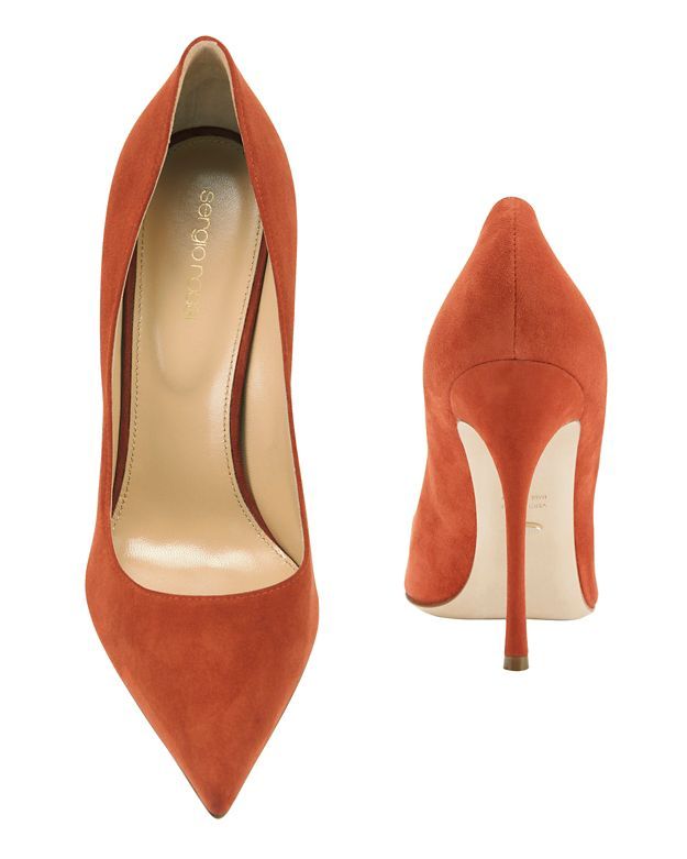 Sergio Rossi Godiva Suede Pump: Terracotta | Intermix