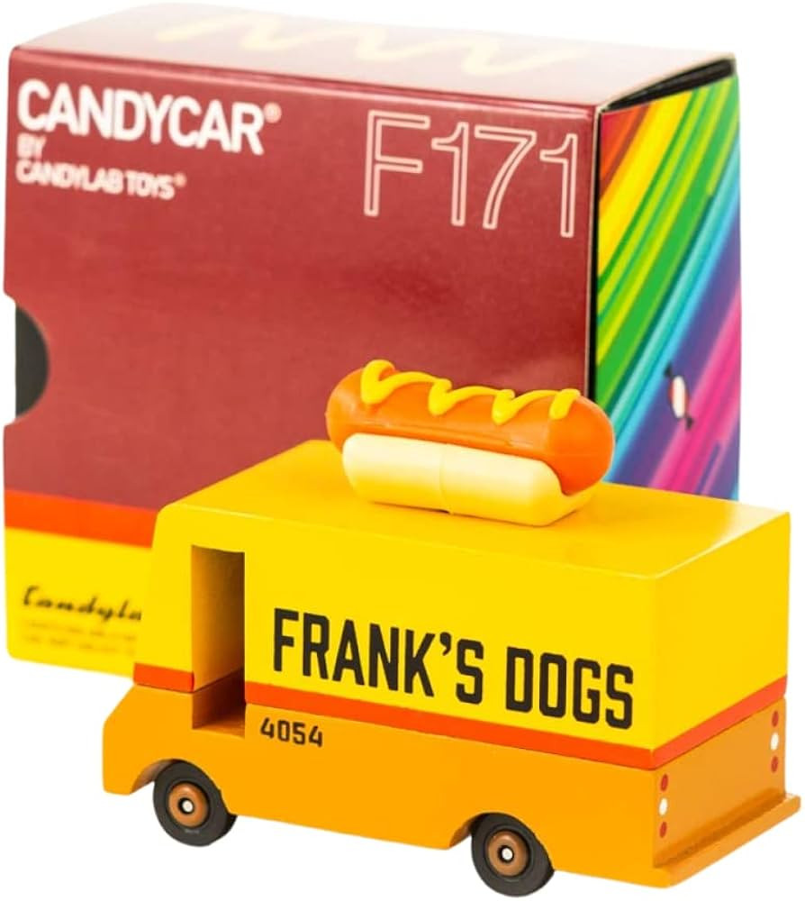 Candylab Toys - Wooden Cars and Vintage Toys for Kids - CANDYCAR® Food Truck and Stand Collectio... | Amazon (US)