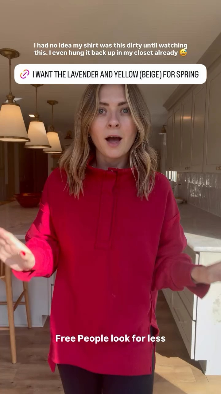 Free People look for less I had no idea my shirt was this dirty until watching this. I even hung it back up in my closet already 😅