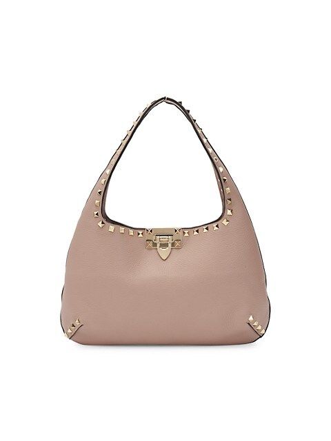 Small Rockstud Leather Hobo Bag | Saks Fifth Avenue