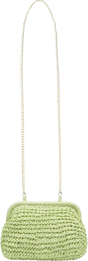 Straw Bag for Women Straw Clutch Purse Summer Beach Bag Woven Shoulder Crossbody Bag | Amazon (US)