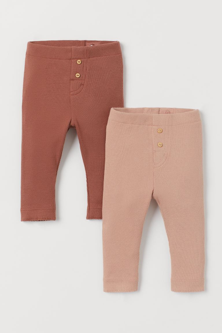 2-pack Ribbed Leggings | H&M (US + CA)