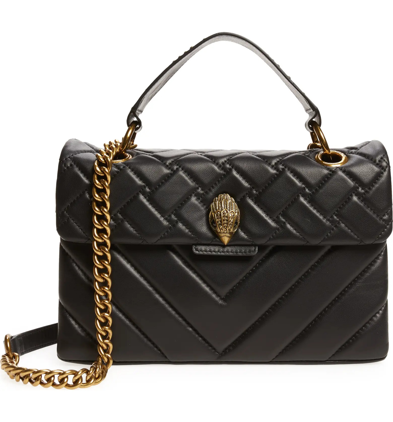 Kurt Geiger London Kensington Studded Handle Leather Bag | Nordstrom | Nordstrom