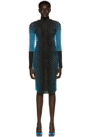 Black & Blue Evening Gown | SSENSE