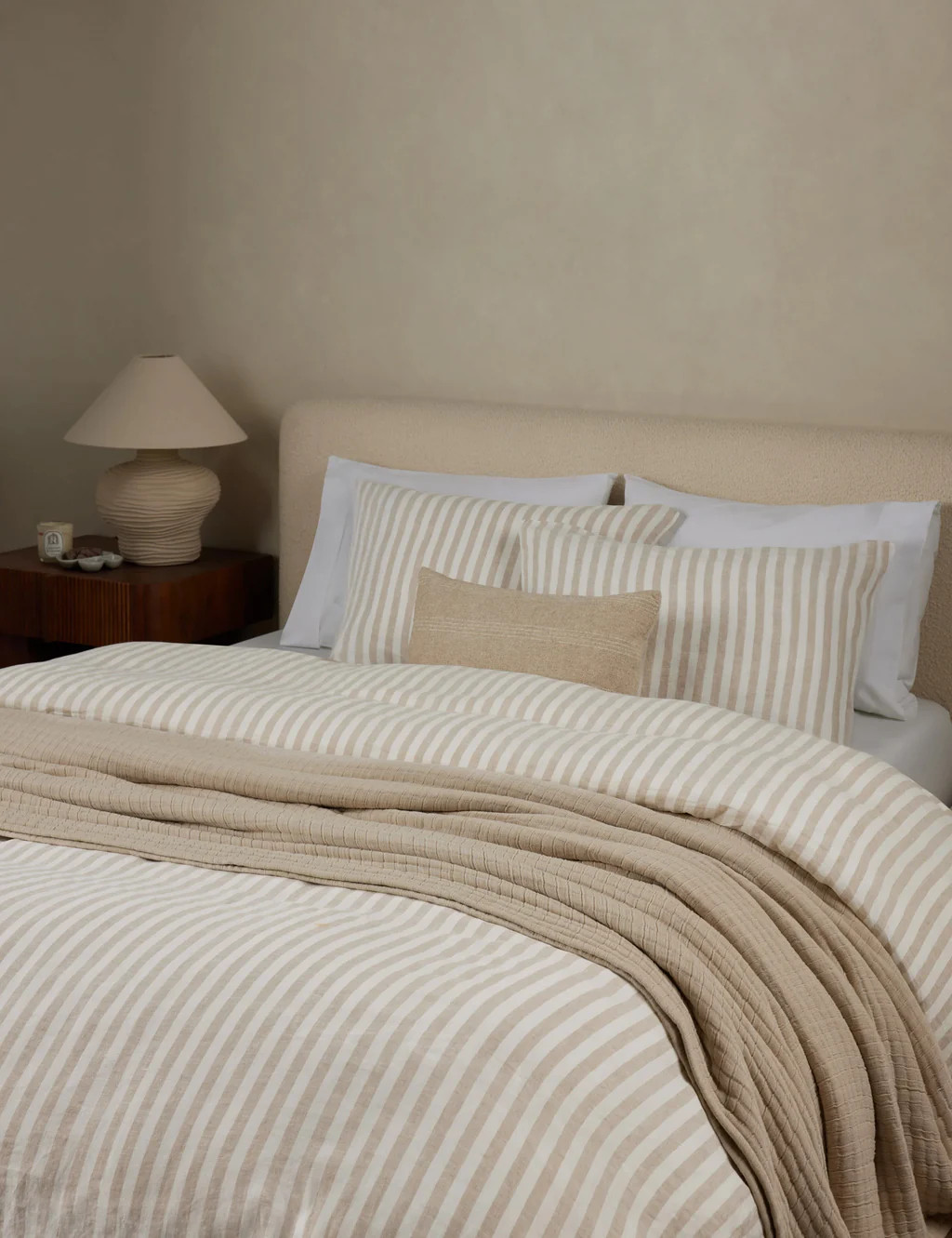 Thayer Striped European Flax Linen® Duvet Cover | Lulu and Georgia 
