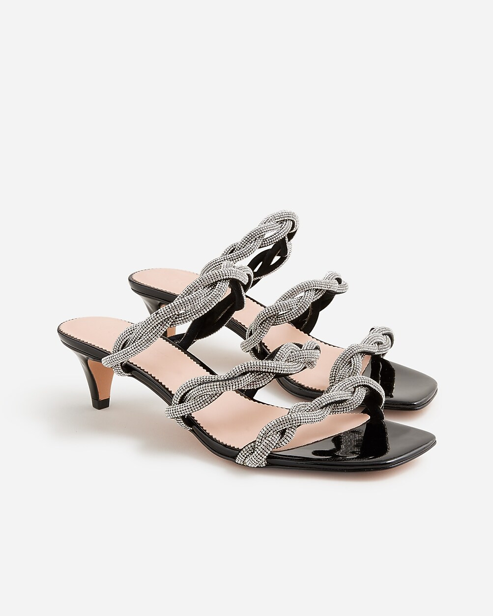 Zadie strappy kitten heels with crystals | J. Crew US