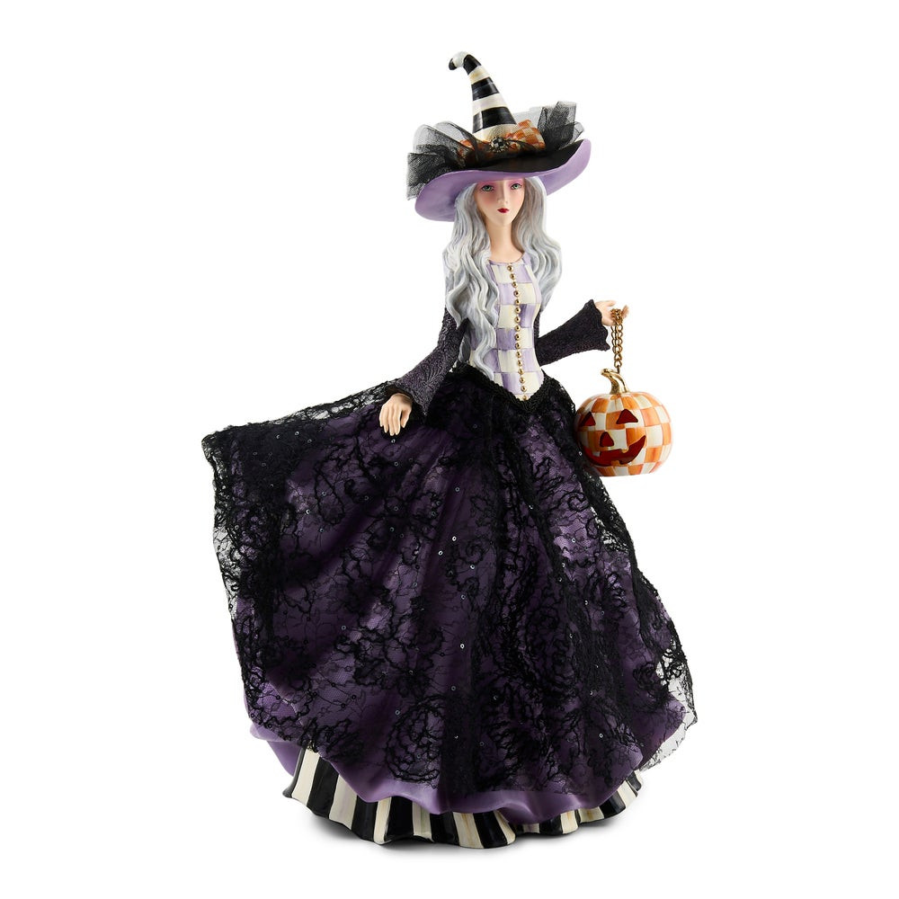 The Pumpkin Belle Witch Illuminated Figurine | MacKenzie-Childs