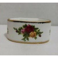 Royal Albert Old Country Roses Napkin Rings Oval Trimmed With Gold 1962 Ltd Mint Set Of 4 | Etsy (US)