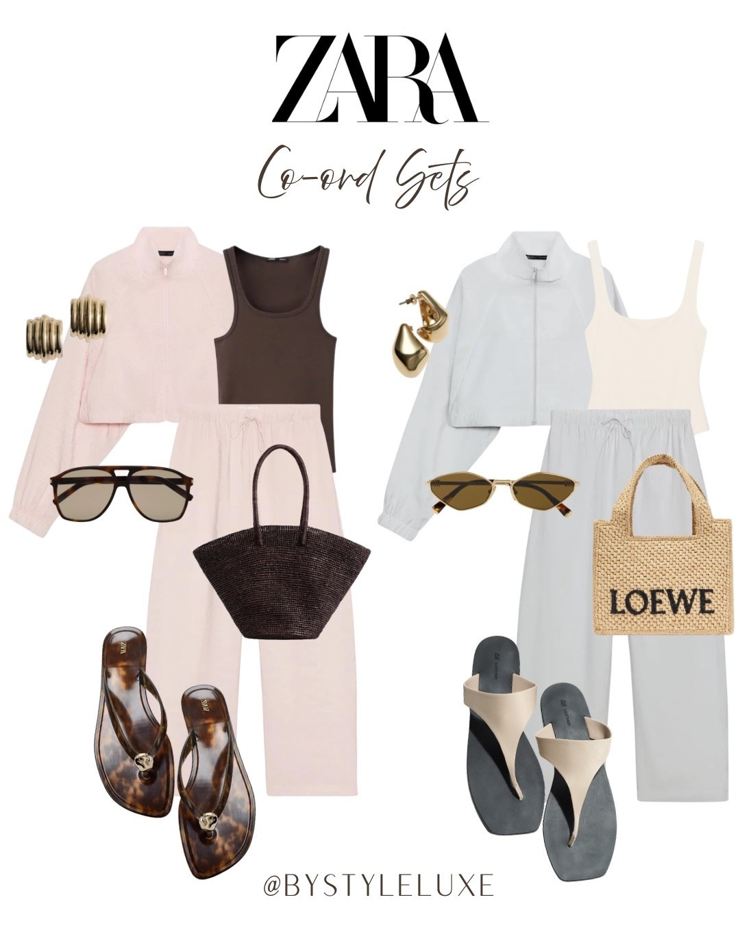 ZARA Co-ords - Stunning new @Zara jacket and trouser co-ords in pastel pink and blue! So good for everyday and travelling 

#coord #matchingset #sandals

#LTKspring #LTKsummer #LTKuk