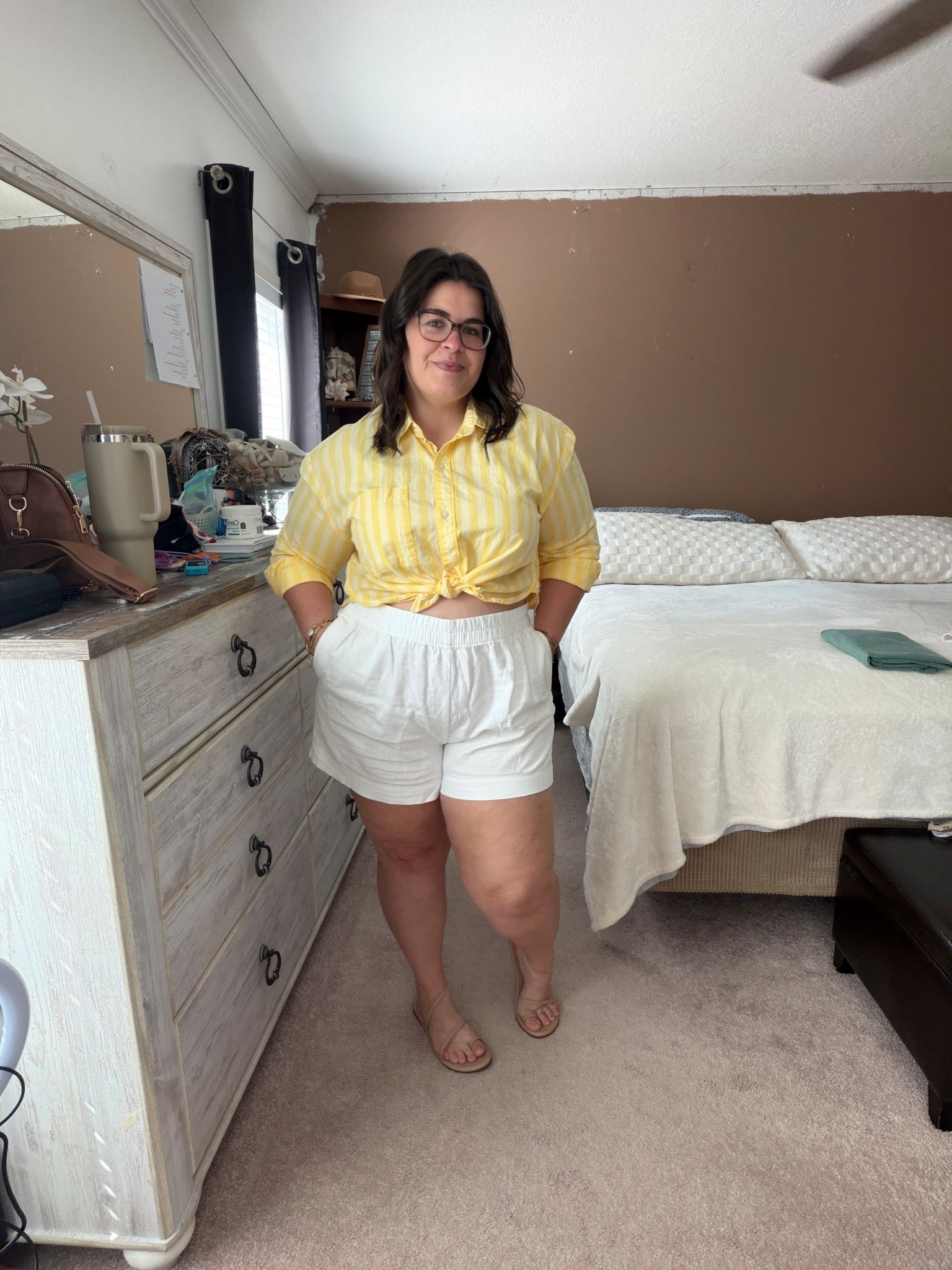 An easy stylish outfit that takes two minutes to put together. Perfect for summer days, date nights, or brunch with friends 

#LTKMidsize #LTKootd