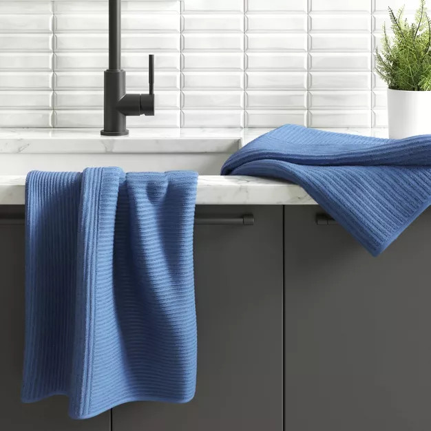 2pk Cotton Solid Ribbed Terry Kitchen Towels - Project 62™ | Target
