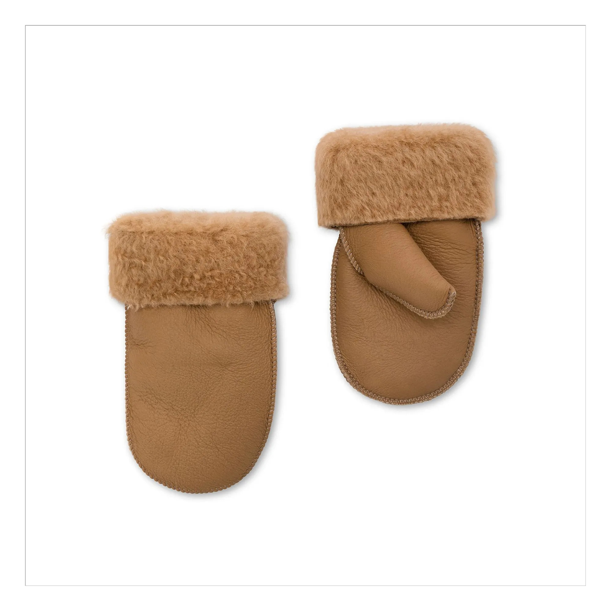 Sheepskin Mittens | Beige | Smallable