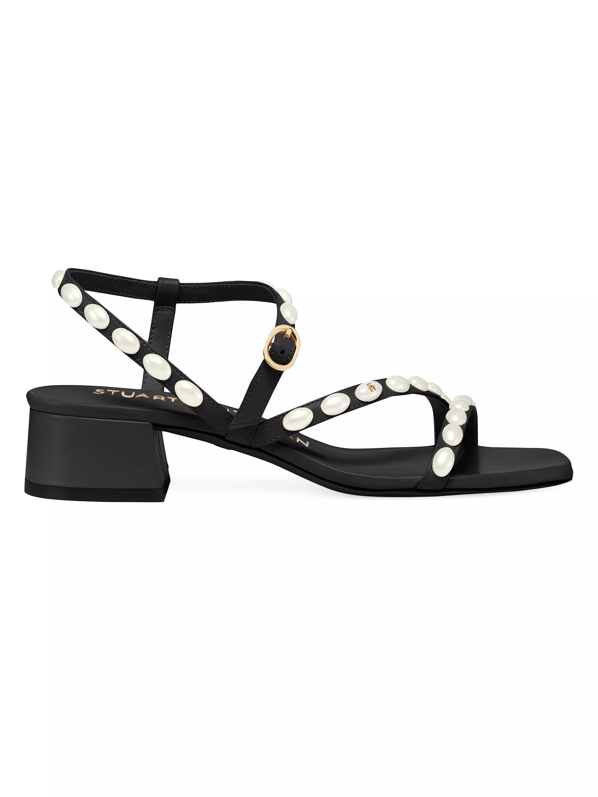 Pearlita 35MM Lacquered Leather Sandals | Saks Fifth Avenue