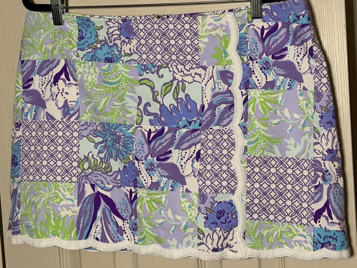 LILLY PULITZER SIZE 16 MICHELINA MINI SKORT ZEN GARDEN ROUSSEAU Pretty in Purple | eBay | eBay US
