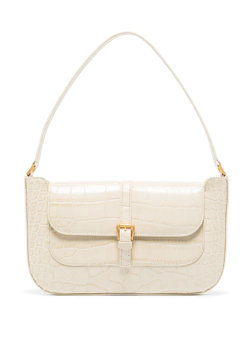 BY FAR crocodile-effect Leather Shoulder Bag | Neutrals | FARFETCH | Farfetch Global