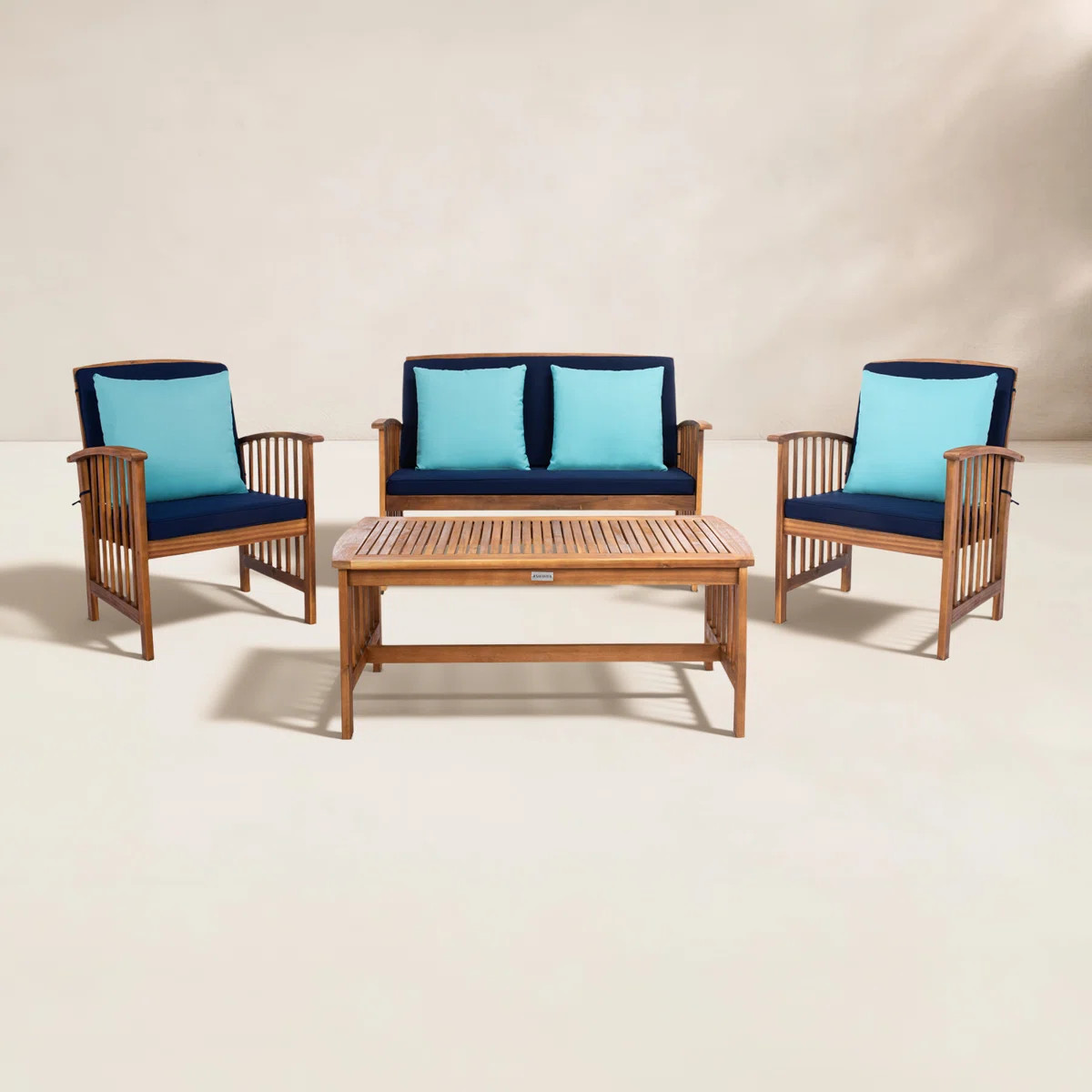 Delosreyes 4 Piece Sofa Seating Group with Cushions | Wayfair North America