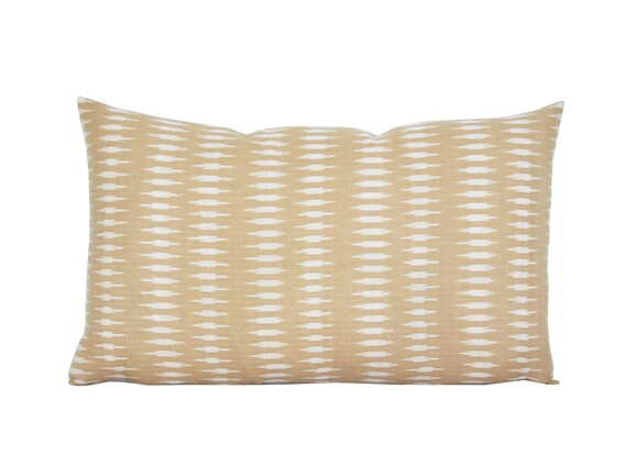 Pillow cover, Kyra Sand, lumbar, ikat, Spark Modern pillow | Etsy (US)