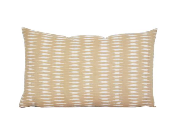 Pillow cover, Kyra Sand, lumbar, ikat, Spark Modern pillow | Etsy (US)