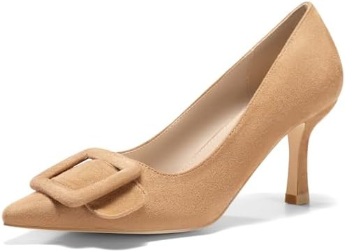 Coutgo Women's Closed Pointed Toe Pumps Stiletto High Heels Wedding Party Dress Shoes | Amazon (US)