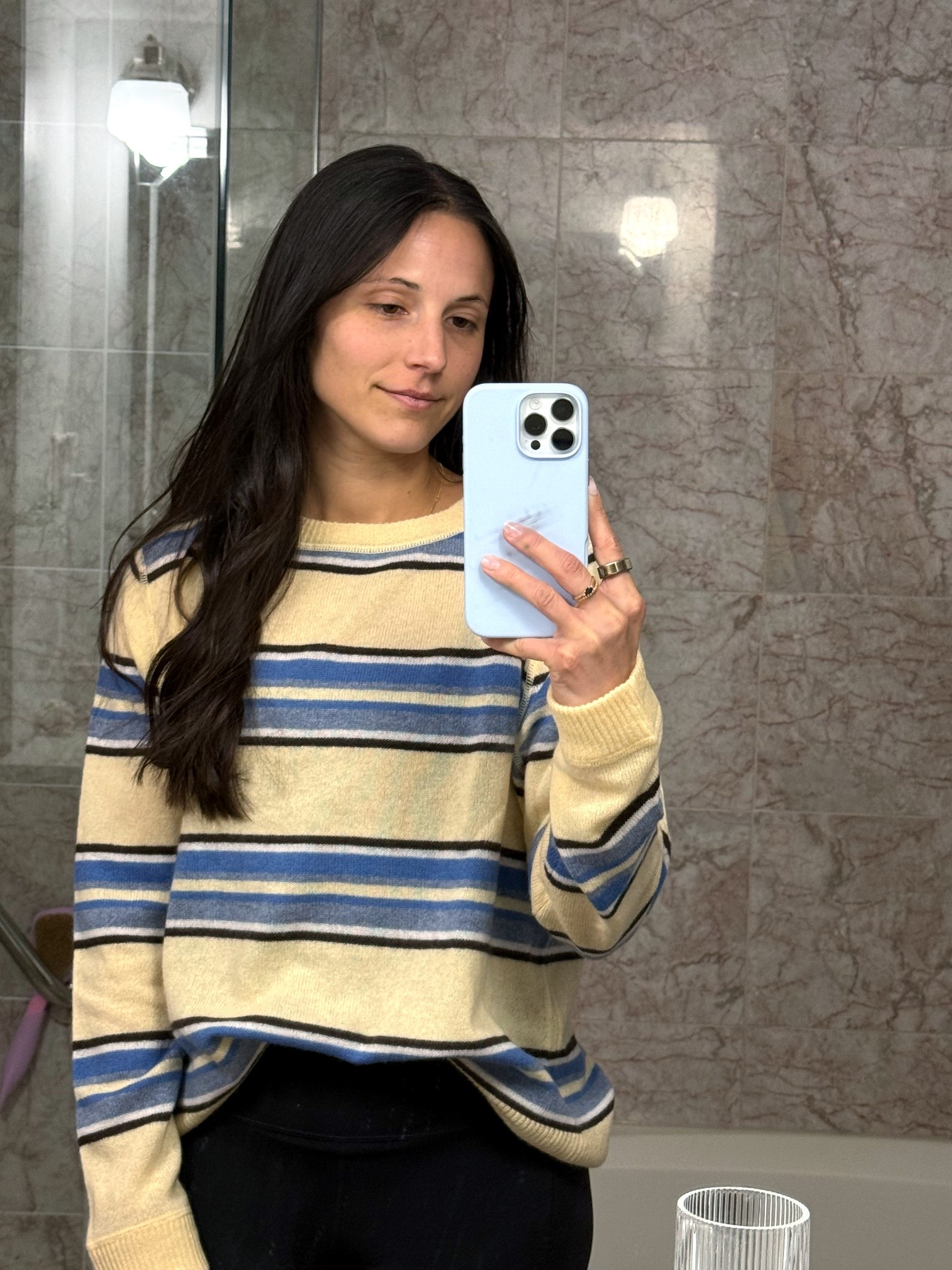 The color combo of this sweater! I also have it in the light beige. Perfect light weight for spring  

#LTKootd #LTKmomlife