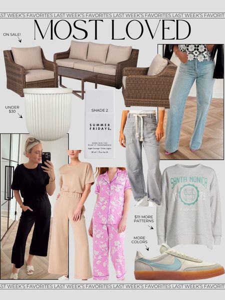 This week’s most loved items by you guys!🤍
- My patio set is on major sale almost $700 off! 
- SPANX code & free ship: LILLIEXSPANX
- $11 graphic sweatshirts 

Jeans. Travel outfit. Summer outfit. Spring outfit. 

#LTKfindsunder100 #LTKsalealert #LTKstyletip