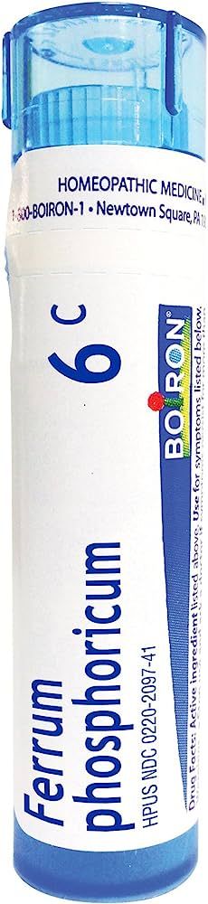Boiron Ferrum Phosphoricum 6C, 80 Pellets, Homeopathic Medicine for Fever | Amazon (US)