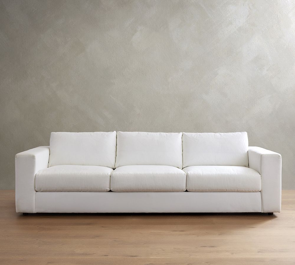 Carmel Square Wide Arm Upholstered Sofa | Pottery Barn (US)