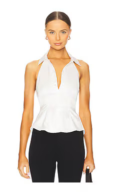 MORE TO COME Lisseth Open Back Top in White from Revolve.com | Revolve Clothing (Global)