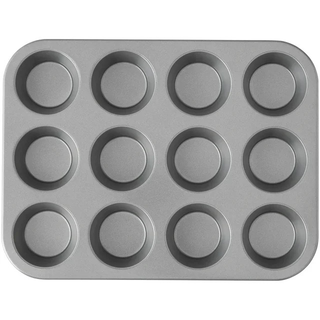 Wilton Bake It Simply Non-Stick 12-Cup Muffin Pan Cupcake Tin 13"x10" | Walmart (US)