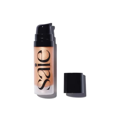 Saie Mini Glowy Super Gel - Hydrating Makeup Primer and Illuminating Glow Serum Enriched with Vitamin C and Squalane Oil - All-Over Liquid Highlighter Makeup for Instant Glass Skin - Sunglow (0.5 oz) | Amazon (US)