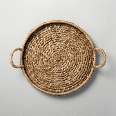 Woven Circular Serve Tray with Handles - Hearth &#38; Hand&#8482; with Magnolia | Target