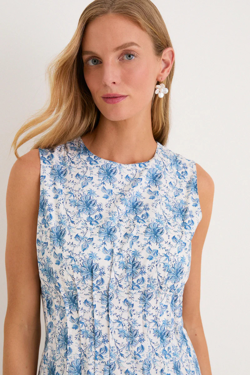 French Blue Floral Toile Christina Maxi Dress | Tuckernuck (US)