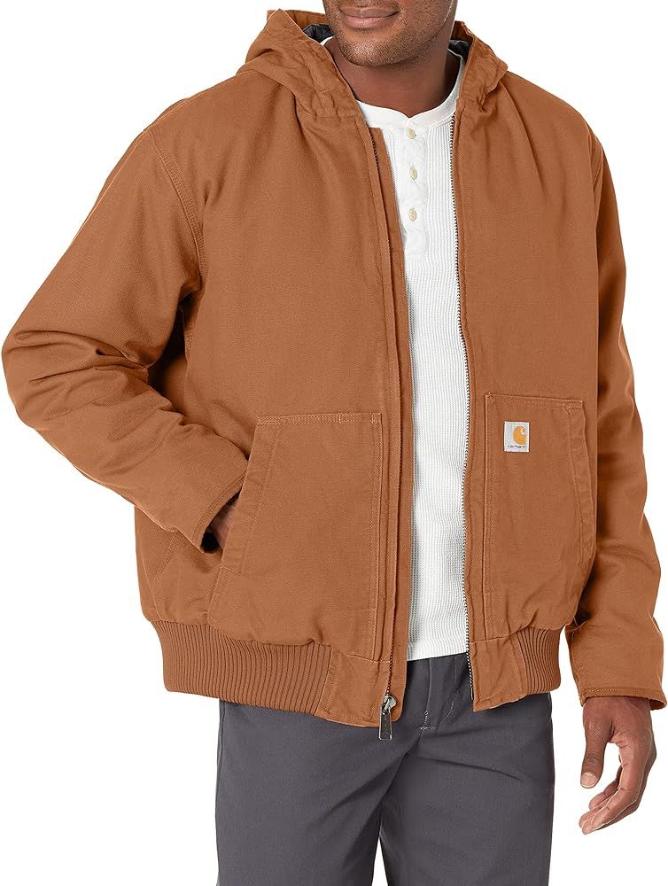 Carhartt Men's Loose Fit Washed Duck Insulated Active Jacket | Amazon (US)