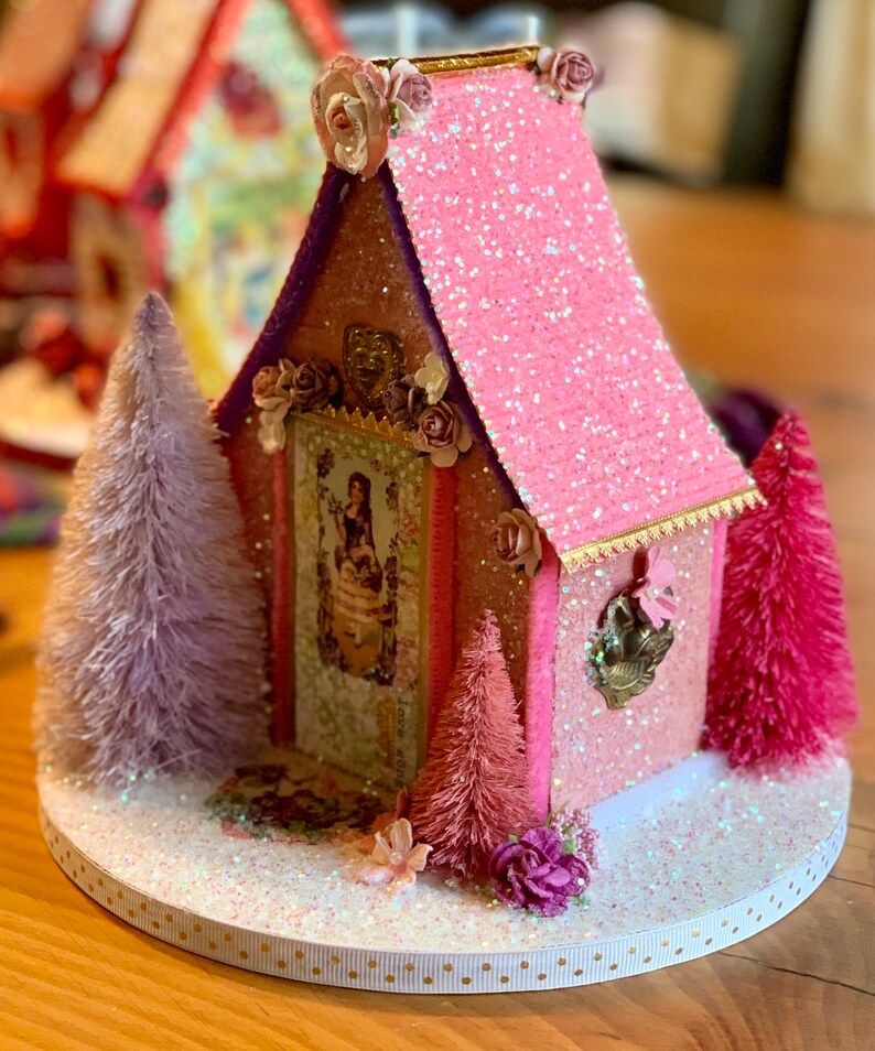 Love song Valentines glitter house | Etsy (US)