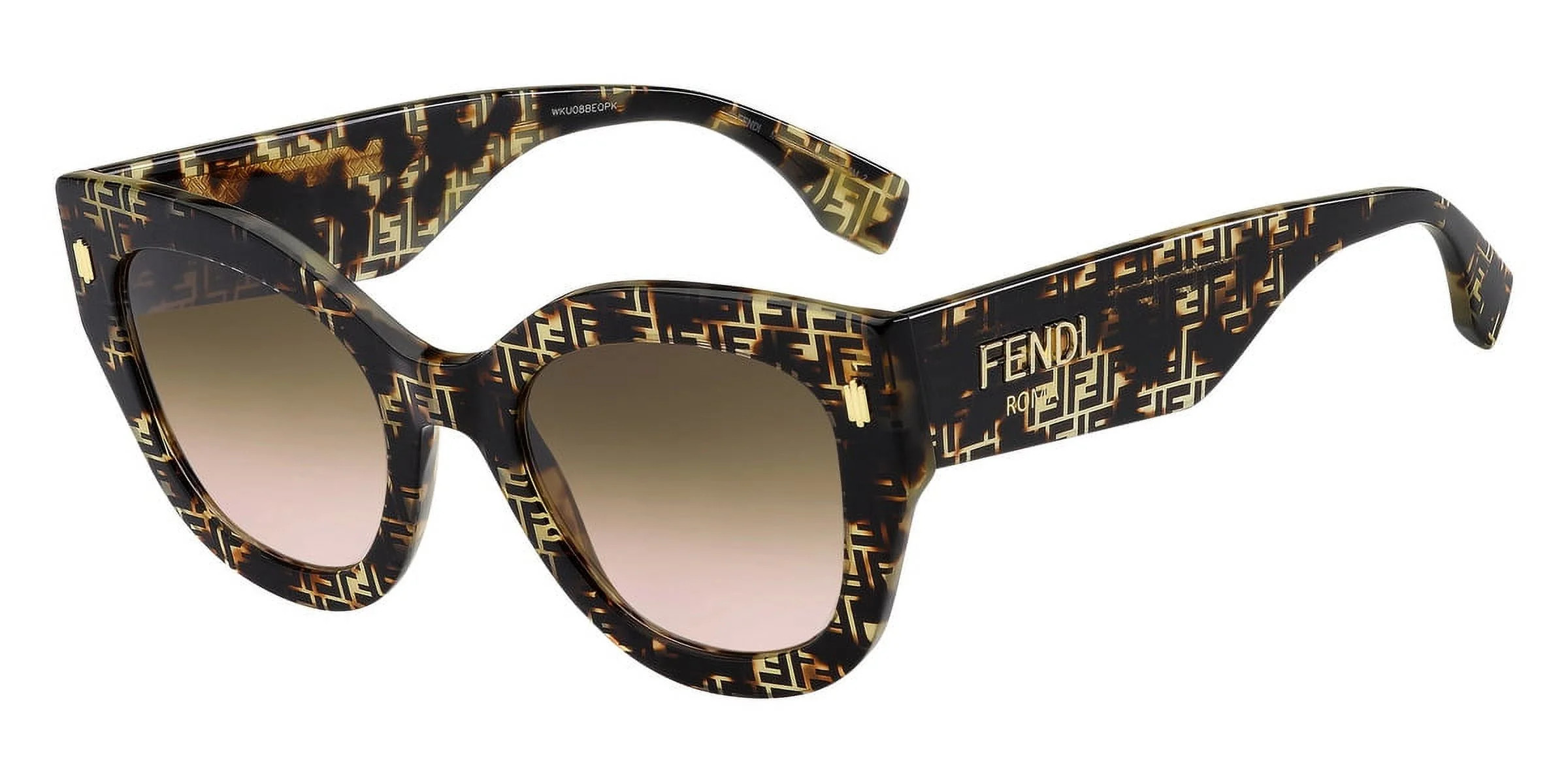 Fendi Full Rim Cat Eye/Butterfly Tortoise Camu Sunglasses | Walmart (US)