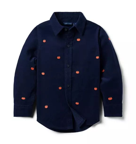 Embroidered Pumpkin Corduroy Shirt | Janie and Jack